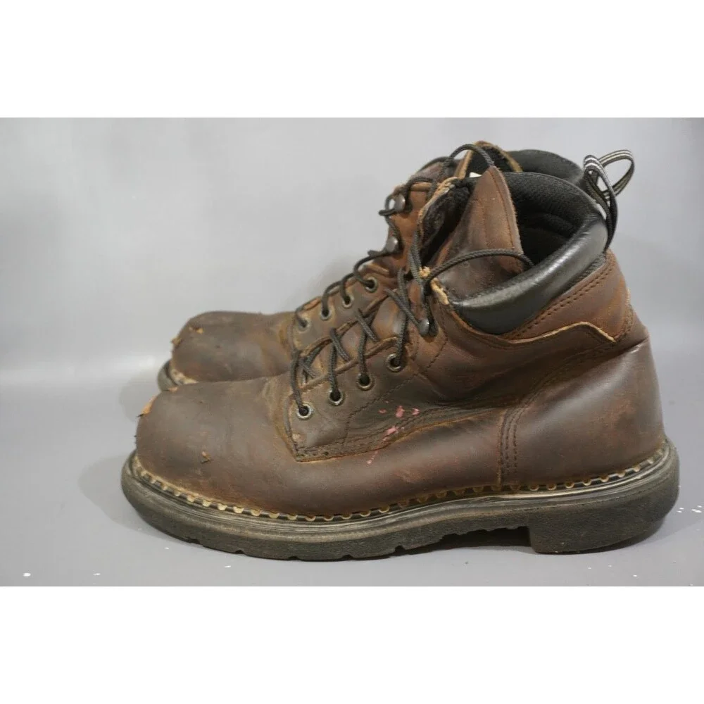Red Wing 4406 DynaForce Steel Toe Waterproof Work Boots Men's Size 8.5 D Brown